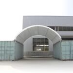 Cubierta entre contenedores 6x6, PVC 2300 IGNIFUGA Blanca